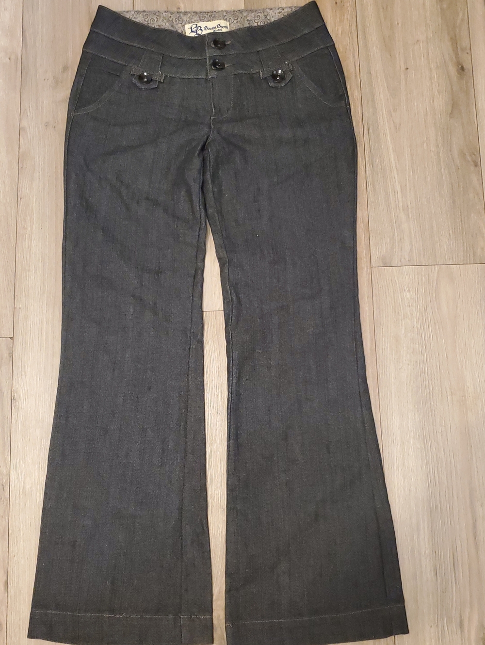 Dark Blue Wide-Leg Pants